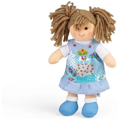Miękka lalka z tkaniny Bigjigs Toys BJD034 jasno niebieska - Zabawki Miękka lalka z tkaniny Bigjigs Toys BJD034 jasno niebieska - Zabawki