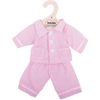 Bigjigs Toys Rote gestreifte Rag-Doll-Pyjamas für 38cm Puppe - Ab 2+ Bigjigs Toys Rote gestreifte Rag-Doll-Pyjamas für 38cm Puppe - Ab 2+