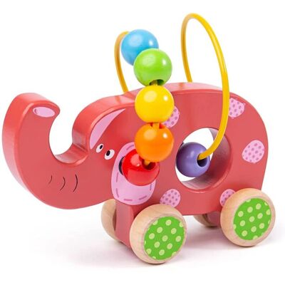 Bigjigs Zabawka motoryczna dla niemowląt - Słoń z drewna Bigjigs Zabawka motoryczna dla niemowląt - Słoń z drewna
