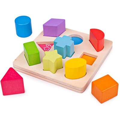 Bigjigs Holzspielzeug Mein erstes Formen Sortierpuzzle - Puzzle Bigjigs Holzspielzeug Mein erstes Formen Sortierpuzzle - Puzzle