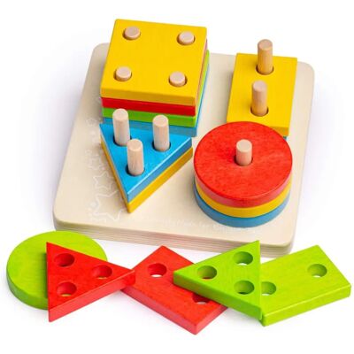 Bigjigs Toys Erster Formensortierer - Pädagogisches Holzspielzeug für Kleinkinder Bigjigs Toys Erster Formensortierer - Pädagogisches Holzspielzeug für Kleinkinder