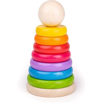 Bigjigs Toys Mein erster Holz-Regenbogen Stapelspielzeug Bigjigs Toys Mein erster Holz-Regenbogen Stapelspielzeug