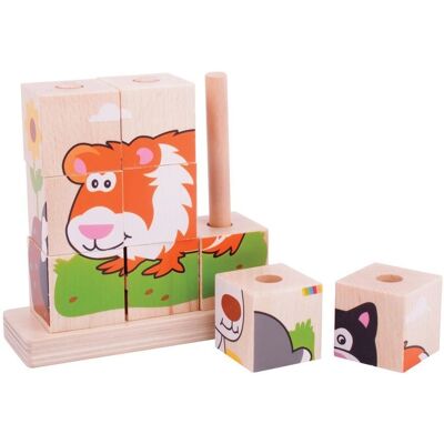 Bigjigs Toys Stapelblöcke - Pädagogisches Holzspielzeug für Kinder Bigjigs Toys Stapelblöcke - Pädagogisches Holzspielzeug für Kinder