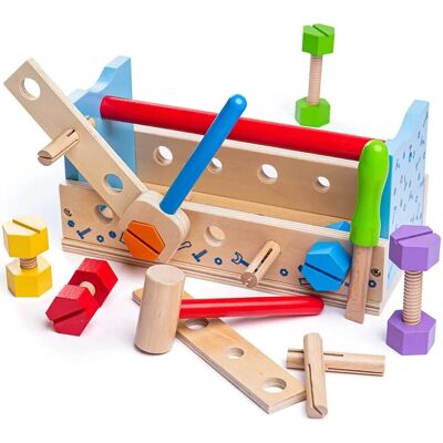 Bigjigs Toys Moja warsztat - Drewniana zabawka z narzędziami Bigjigs Toys Moja warsztat - Drewniana zabawka z narzędziami