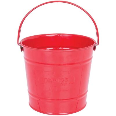 Bigjigs Red Metal Bucket - Toy for Kids Gardening Bigjigs Red Metal Bucket - Toy for Kids Gardening