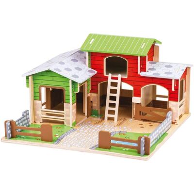 Bigjigs Toys Kullerstein Farm Spielset - Bauernhof - Spielzeug für Kinder Bigjigs Toys Kullerstein Farm Spielset - Bauernhof - Spielzeug für Kinder