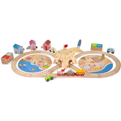 Bigjigs Rail Kustschoonmaak Treinset - Educatief Houten Speelgoed Bigjigs Rail Kustschoonmaak Treinset - Educatief Houten Speelgoed