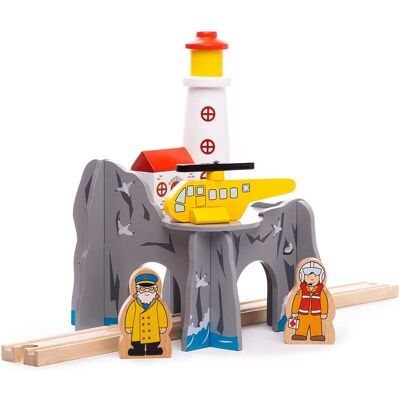 Bigjigs Rail Leuchtturm 4-Wege Tunnel - Holzspielzeug Bigjigs Rail Leuchtturm 4-Wege Tunnel - Holzspielzeug