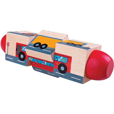Bigjigs Toys Holzfahrzeug Twist & Turn Block - Fahrzeugblöcke Bigjigs Toys Holzfahrzeug Twist & Turn Block - Fahrzeugblöcke