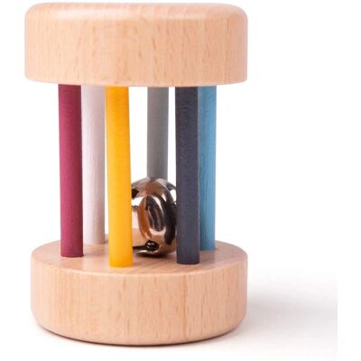 Bigjigs Spielzeug Holz Baby Rassel - FSC Zertifiziert, Bunte Farben Bigjigs Spielzeug Holz Baby Rassel - FSC Zertifiziert, Bunte Farben