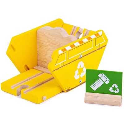 Bigjigs Rail Recycling-Behälter - Buntfarbig, Anschluss an Holzbahnsets, 4 Spielteile Bigjigs Rail Recycling-Behälter - Buntfarbig, Anschluss an Holzbahnsets, 4 Spielteile