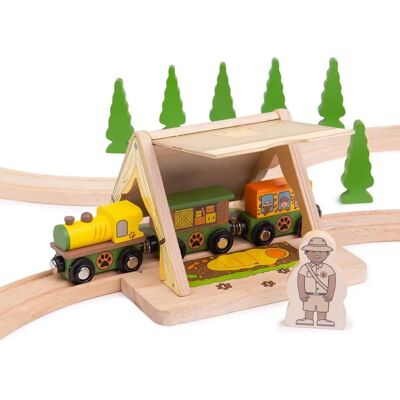 Bigjigs Rail Safari Zelt Zugzubehör - Unisex - Naturfarben - Für Holzschienen Bigjigs Rail Safari Zelt Zugzubehör - Unisex - Naturfarben - Für Holzschienen