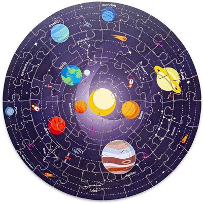 Bigjigs Sonnensystem Bodenpuzzle - Rund - 50 Teile Bigjigs Sonnensystem Bodenpuzzle - Rund - 50 Teile