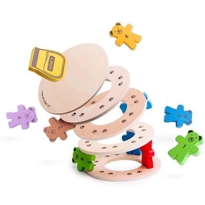 Bigjigs Toys Tumbling Teddies Spiel - Interaktives Holzbärenaufbau Bigjigs Toys Tumbling Teddies Spiel - Interaktives Holzbärenaufbau