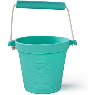 Bigjigs Spielzeug Eierschale Grün Abenteuer Silikon Eimer - Spielzeug Eimer Bigjigs Spielzeug Eierschale Grün Abenteuer Silikon Eimer - Spielzeug Eimer