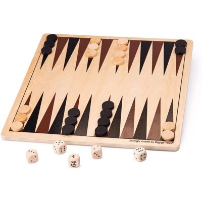 Bigjigs Holz-Backgammon - Familienspiel Bigjigs Holz-Backgammon - Familienspiel