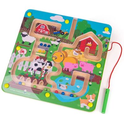 Bigjigs Holz-Farm Labyrinth Puzzle - Kinderspiel - 3+ Spielzeug Bigjigs Holz-Farm Labyrinth Puzzle - Kinderspiel - 3+ Spielzeug