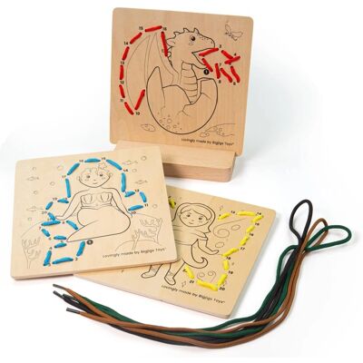 Bigjigs Holz Zahlenpuzzle - Märchenwelt, 8 Teile Bigjigs Holz Zahlenpuzzle - Märchenwelt, 8 Teile