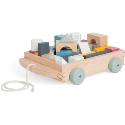 Bigjigs Toys Holz-Zugwagen - FSC-zertifiziert Mehrfarbig Spielzeug für 18 Monate+ - Fördert Hand-Auge-Koordination Bigjigs Toys Holz-Zugwagen - FSC-zertifiziert Mehrfarbig Spielzeug für 18 Monate+ - Fördert Hand-Auge-Koordination