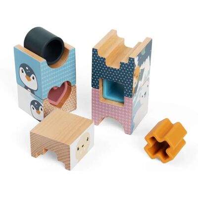 BIGJIGS Polar Animals Turnulet Stacking Toy - Toys BIGJIGS Polar Animals Turnulet Stacking Toy - Toys