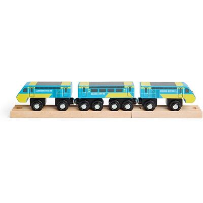 Bigjigs Rail Intercity 125 Train - 3 Carriages & 2 Track Pieces Bigjigs Rail Intercity 125 Train - 3 Carriages & 2 Track Pieces