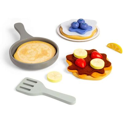 Bigjigs Houten Pannenkoeken Set - Ontbijtspeelgoed Bigjigs Houten Pannenkoeken Set - Ontbijtspeelgoed