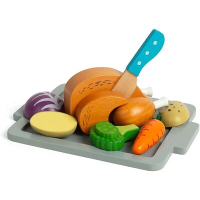 Bigjigs Houten Roastdinnerset - Speelgoed Voedsel voor Kinderen Bigjigs Houten Roastdinnerset - Speelgoed Voedsel voor Kinderen