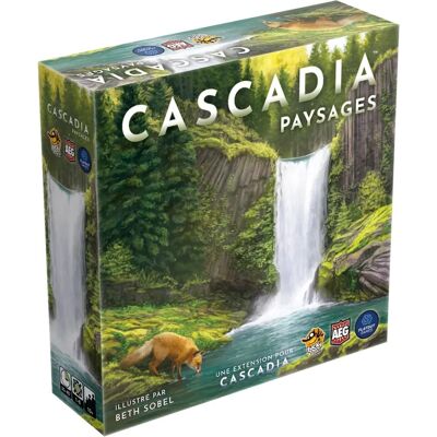 Extension Cascadia de Lucky Duck Games Paysages - Publicité Extension Cascadia de Lucky Duck Games Paysages - Publicité