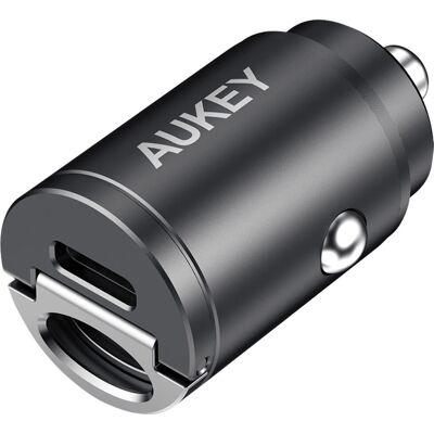 Chargeur voiture USB-C Aukey CC-A2 20W - Universel, Compact - Publicité Chargeur voiture USB-C Aukey CC-A2 20W - Universel, Compact - Publicité