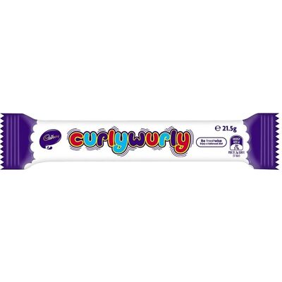 Cadbury - Curly Wurly - 1 oz - 20-pack - Barres chocolatées - Publicité Cadbury - Curly Wurly - 1 oz - 20-pack - Barres chocolatées - Publicité