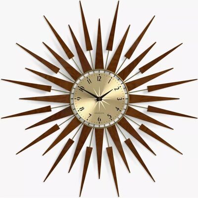 Newgate Klokken Pluto Retro Zonnestralen Wandklok - Wandklok Newgate Klokken Pluto Retro Zonnestralen Wandklok - Wandklok