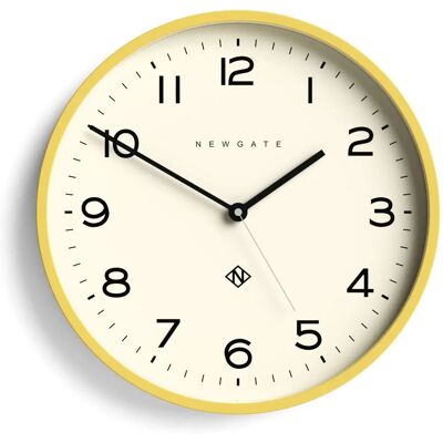 Newgate Clocks - Nummer Drie Echo Wandklok - Geel Newgate Clocks - Nummer Drie Echo Wandklok - Geel