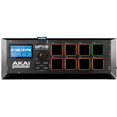 Akai MPX8 - Kompakt Sample Pad Kontroller med 8 Pads & SD-Slot Akai MPX8 - Kompakt Sample Pad Kontroller med 8 Pads & SD-Slot