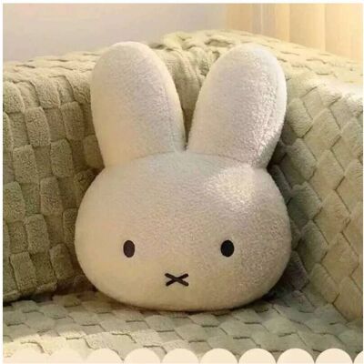VEISHET - Miffy Mascot Rabbit Face Cushion - Beige White - Pillow VEISHET - Miffy Mascot Rabbit Face Cushion - Beige White - Pillow