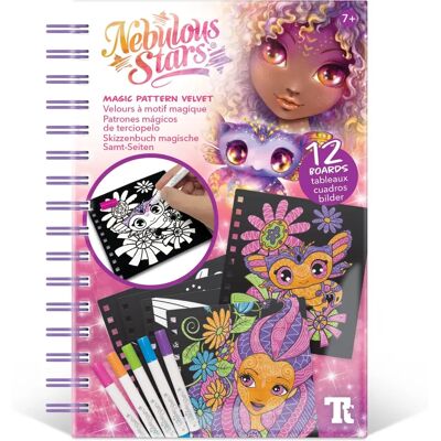 Nebulous Stars Samt-Skizzenbuch - 12 Bilder, 5 Marker Nebulous Stars Samt-Skizzenbuch - 12 Bilder, 5 Marker