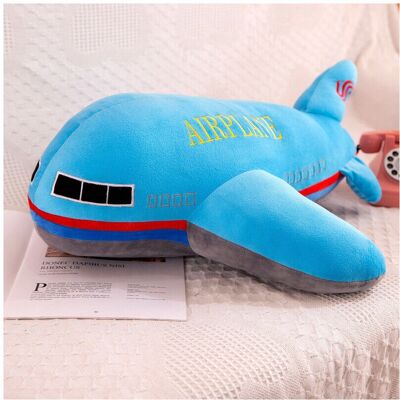 VEISHET - Cartoon Airplane Plush Pillow - Blue - Plush Pillow VEISHET - Cartoon Airplane Plush Pillow - Blue - Plush Pillow