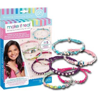 Make It Real Regenbogen Bling Armbänder - Schmuck Bastelset Make It Real Regenbogen Bling Armbänder - Schmuck Bastelset