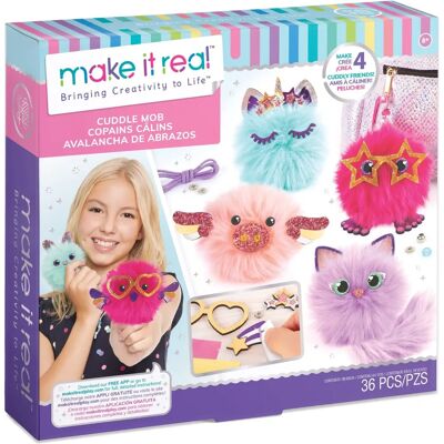 Make It Real Cuddlemob DIY Zestaw postaci z pomponów Make It Real Cuddlemob DIY Zestaw postaci z pomponów