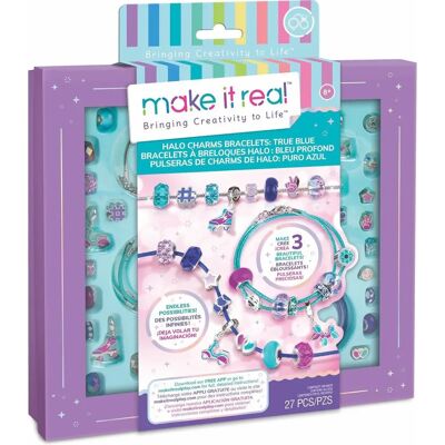 Make It Real Halo Charms True Blue - Kit per Braccialetti Make It Real Halo Charms True Blue - Kit per Braccialetti