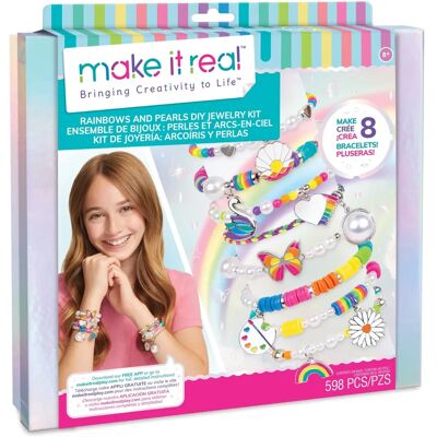 Make It Real Regenbogen und Perlen Schmuckset - 8 Armbänder Selber Machen Make It Real Regenbogen und Perlen Schmuckset - 8 Armbänder Selber Machen