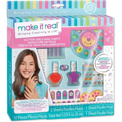 Make It Real Glitter Girls Nail Party - Nail Art Kit for 8+ Kids Make It Real Glitter Girls Nail Party - Nail Art Kit for 8+ Kids