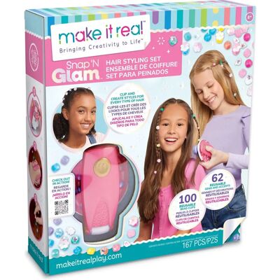 Make it Real Haarstyling-Set - Bunte Perlen & Anhänger für Kinder Make it Real Haarstyling-Set - Bunte Perlen & Anhänger für Kinder
