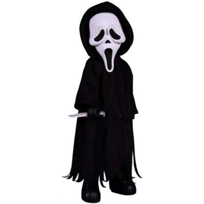 Mezco Ghost Face Doll - Hooded Robe, Knife, 10" Mezco Ghost Face Doll - Hooded Robe, Knife, 10"