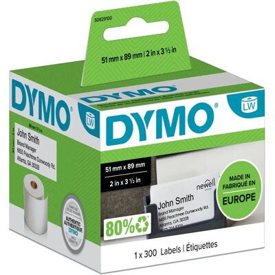 DYMO S0929100 White Badge Cards - LabelWriter Compatible DYMO S0929100 White Badge Cards - LabelWriter Compatible