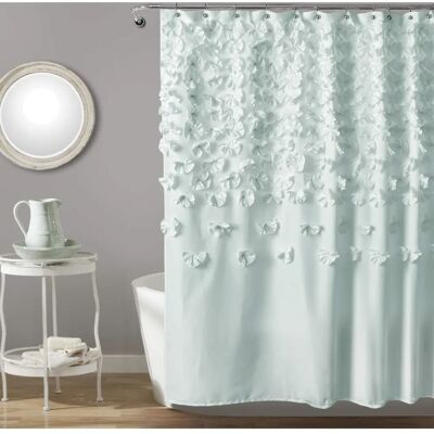 Rideau de douche floral bleu Lush Decor - Style vintage Rideau de douche floral bleu Lush Decor - Style vintage