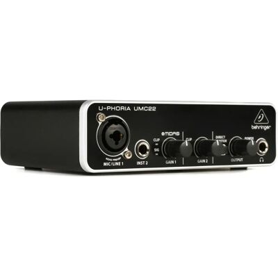 Interfaccia audio USB compatta Behringer UMC22 con preamplificatore MIDAS Interfaccia audio USB compatta Behringer UMC22 con preamplificatore MIDAS