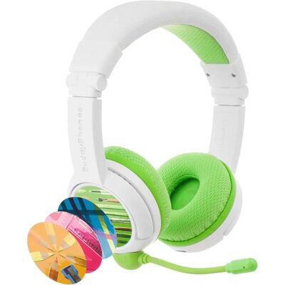BUDDYPHONES słuchawki dla dzieci przewodowe School+ - Zielona BUDDYPHONES słuchawki dla dzieci przewodowe School+ - Zielona