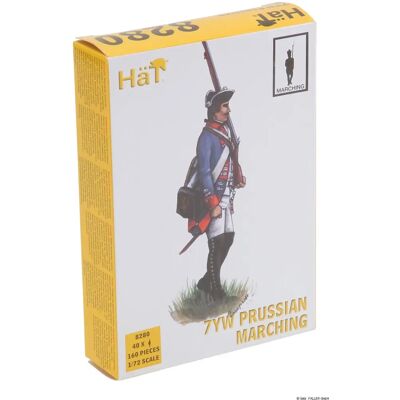 HAT Industrie Infanterie Prussienne Marchant Guerre de Sept Ans - Figurines - Publicité HAT Industrie Infanterie Prussienne Marchant Guerre de Sept Ans - Figurines - Publicité