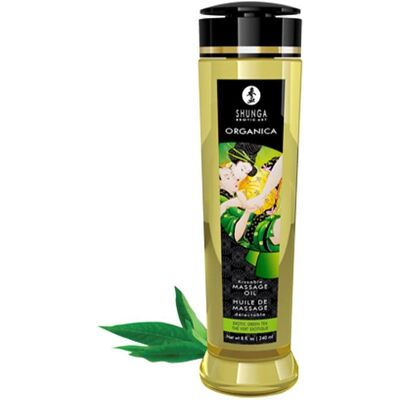 Olio da Massaggio Organico al Tè Verde Shunga 140ml - Olio da massaggio Olio da Massaggio Organico al Tè Verde Shunga 140ml - Olio da massaggio