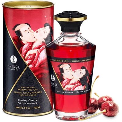 Shunga Płonąca Wiśnia Olejek do Masażu - Rozgrzewający, Jadalny, 100ml Shunga Płonąca Wiśnia Olejek do Masażu - Rozgrzewający, Jadalny, 100ml